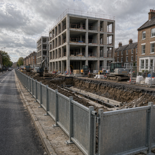 Roadwork hoarding installation